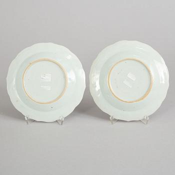 A set of four famille rose dessert dishes, Qing dynasty, Qianlong (1736-95).