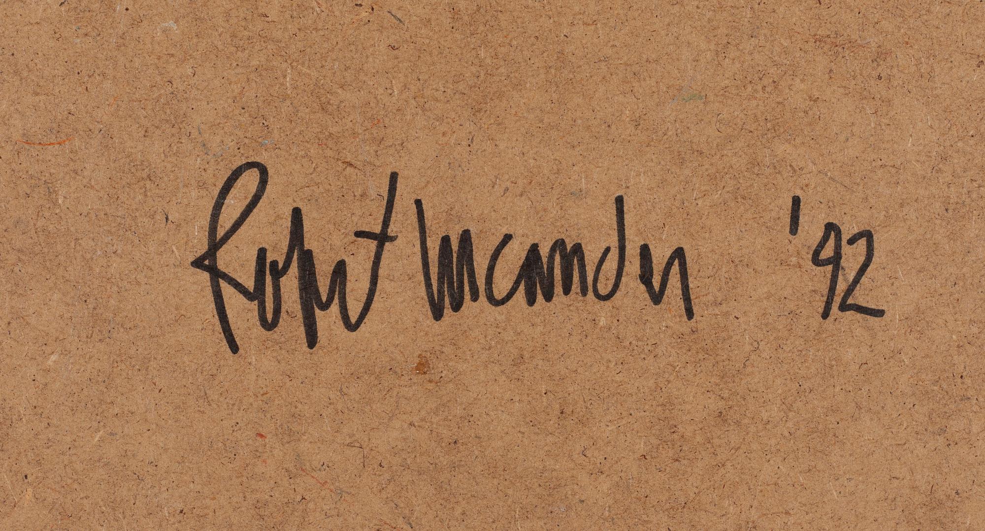 Robert Lucander, olja på pannå, signerad och daterad-92 a tergo.