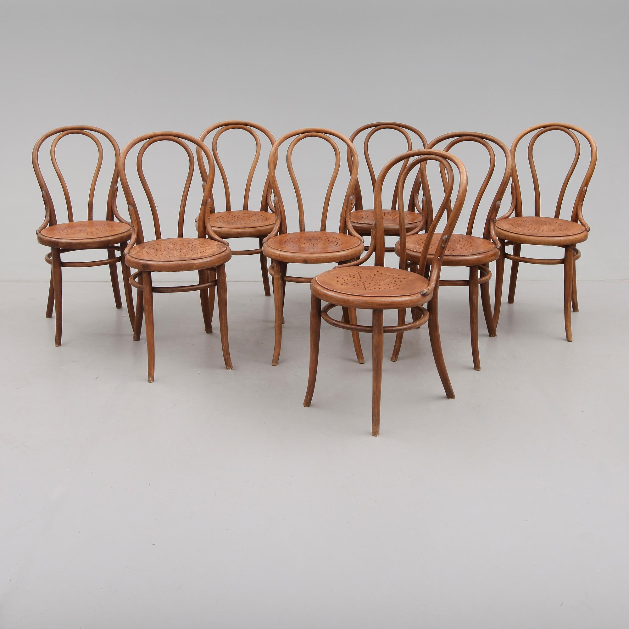 STOLAR, 8 st, Thonet, 1800-talets andra hälft.