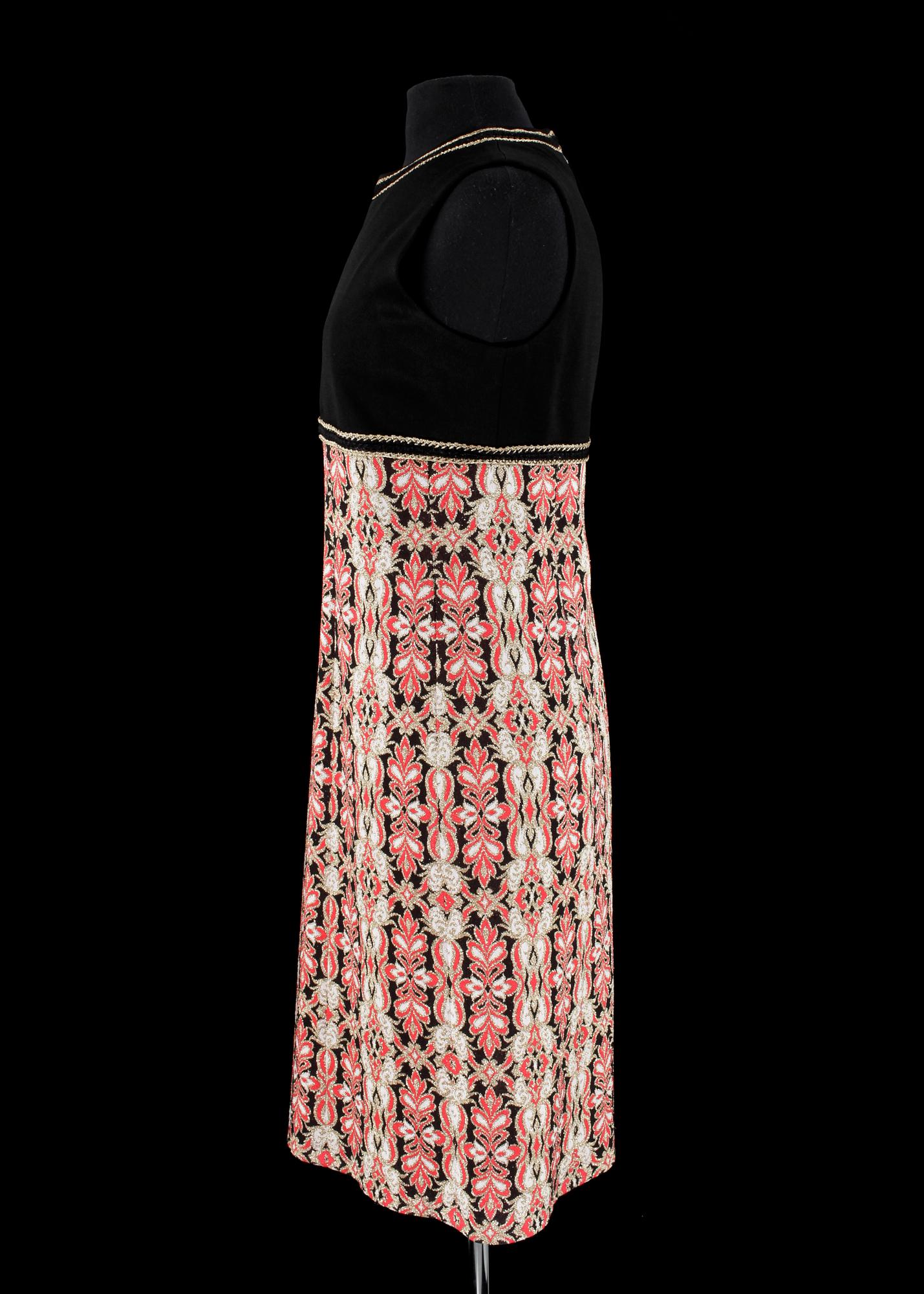A 1970s two-piece ensemble consisting of dress and jacket by Pierre Balmain.