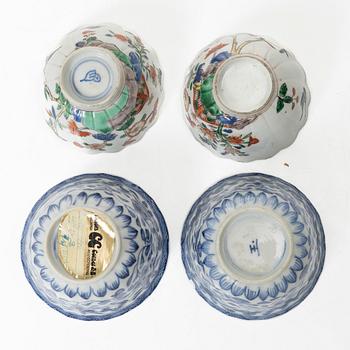 Five cups and four dishes, Qing dynasty, Kangxi (1662-1722).