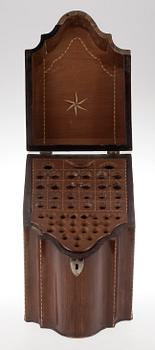 BESTICKSCHATULL, empire, 1800-tal.