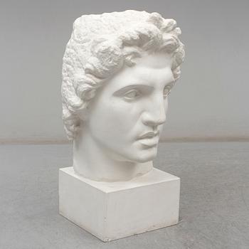 A plaster bust, second half of the 20th century.