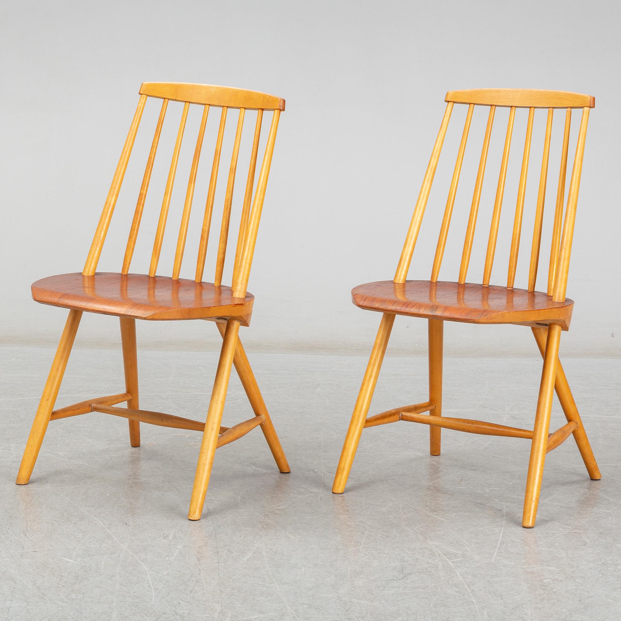 A pair of "Ballet" chairs by Johan Hallberg, Nesto, 1960s.