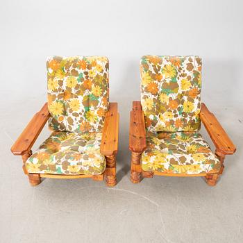 Armchairs, a pair, Sven Larsson Möbelshop, model "Tälja", 1970s.