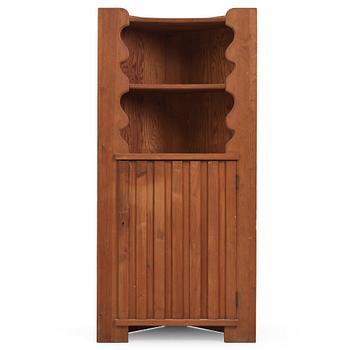 282. Axel Einar Hjorth, a stained pine corner cabinet, "Utö", Nordiska Kompaniet, Sweden 1930s.