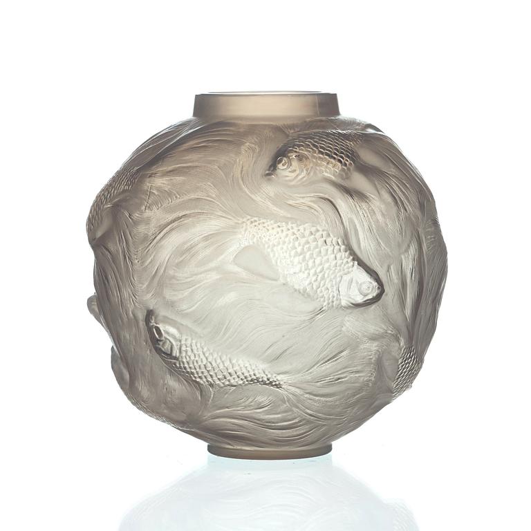 René Lalique, an opalescent 'Formose' cast glass vase, France 1920's-30's.