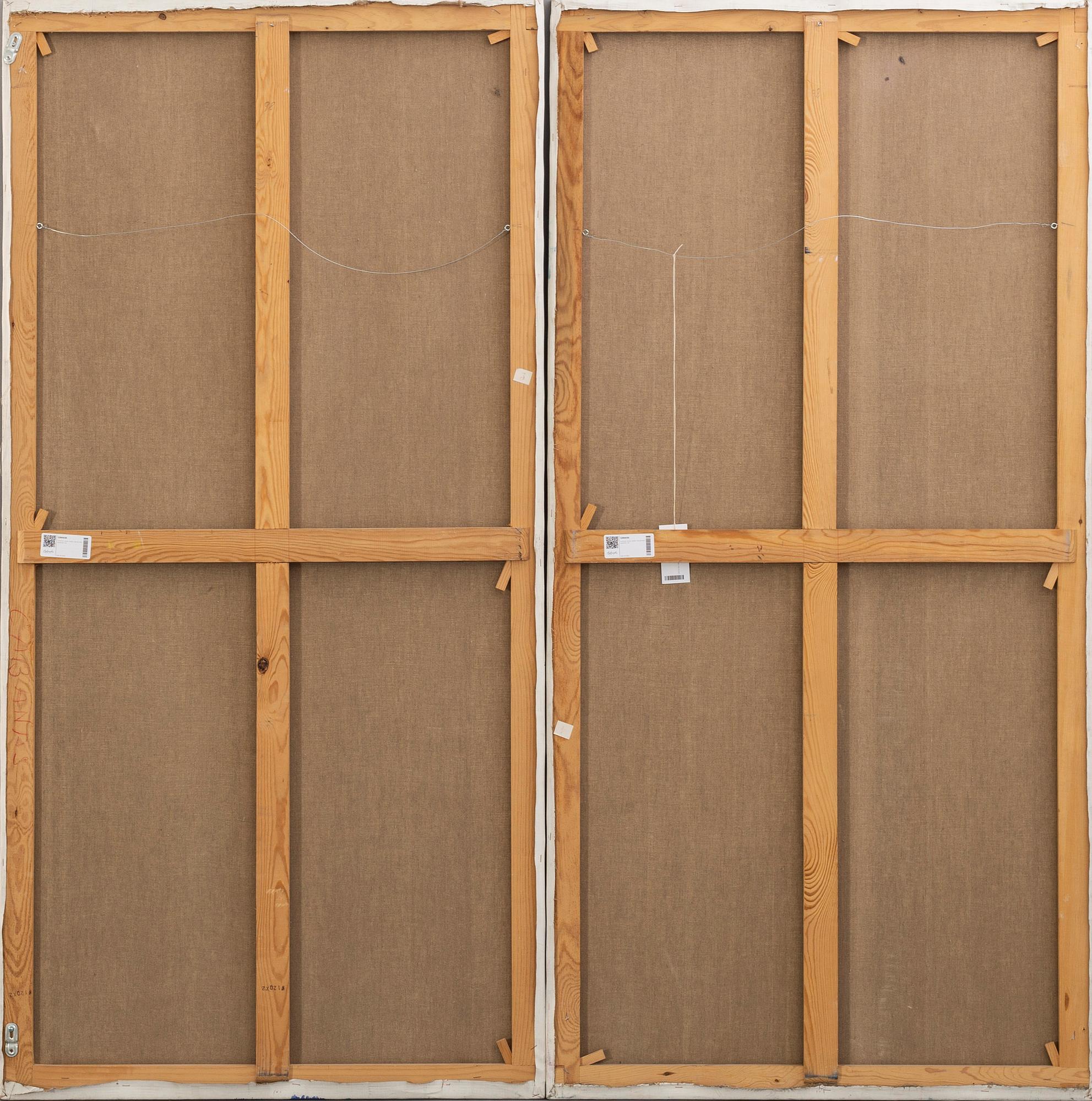 Armand Lluent, a signed diptych oil on canvas.