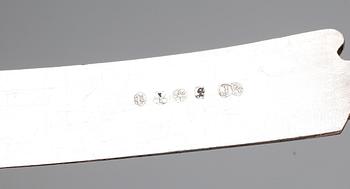 BESTICKSCHATULL, 12 bestick, nysilver, troligen 1800-talets slut.