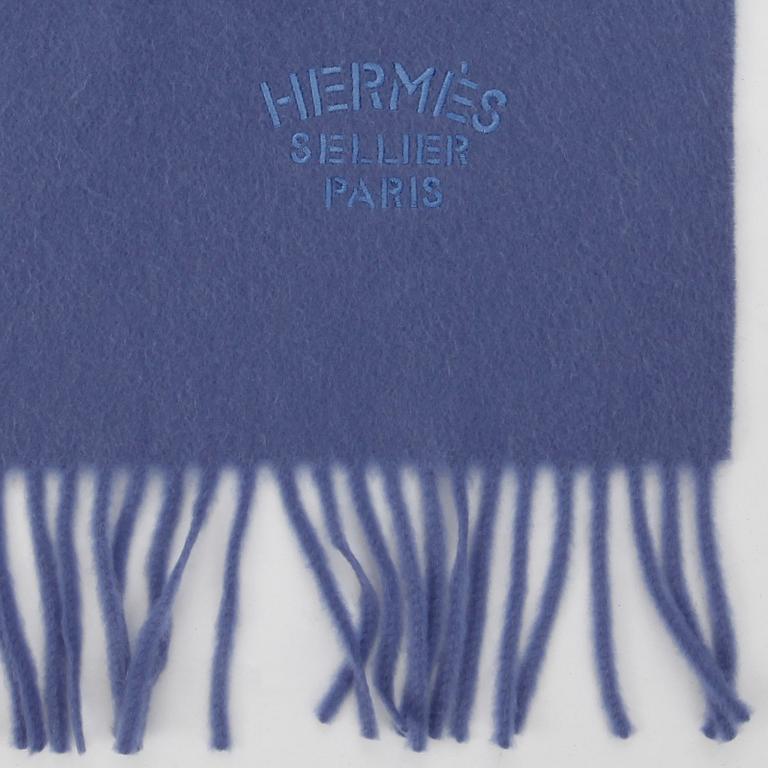HERMÈS, a lavender cashmere shawl.