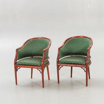 Armchairs / armchairs, a pair, Miranda of Sweden, late 20th century.