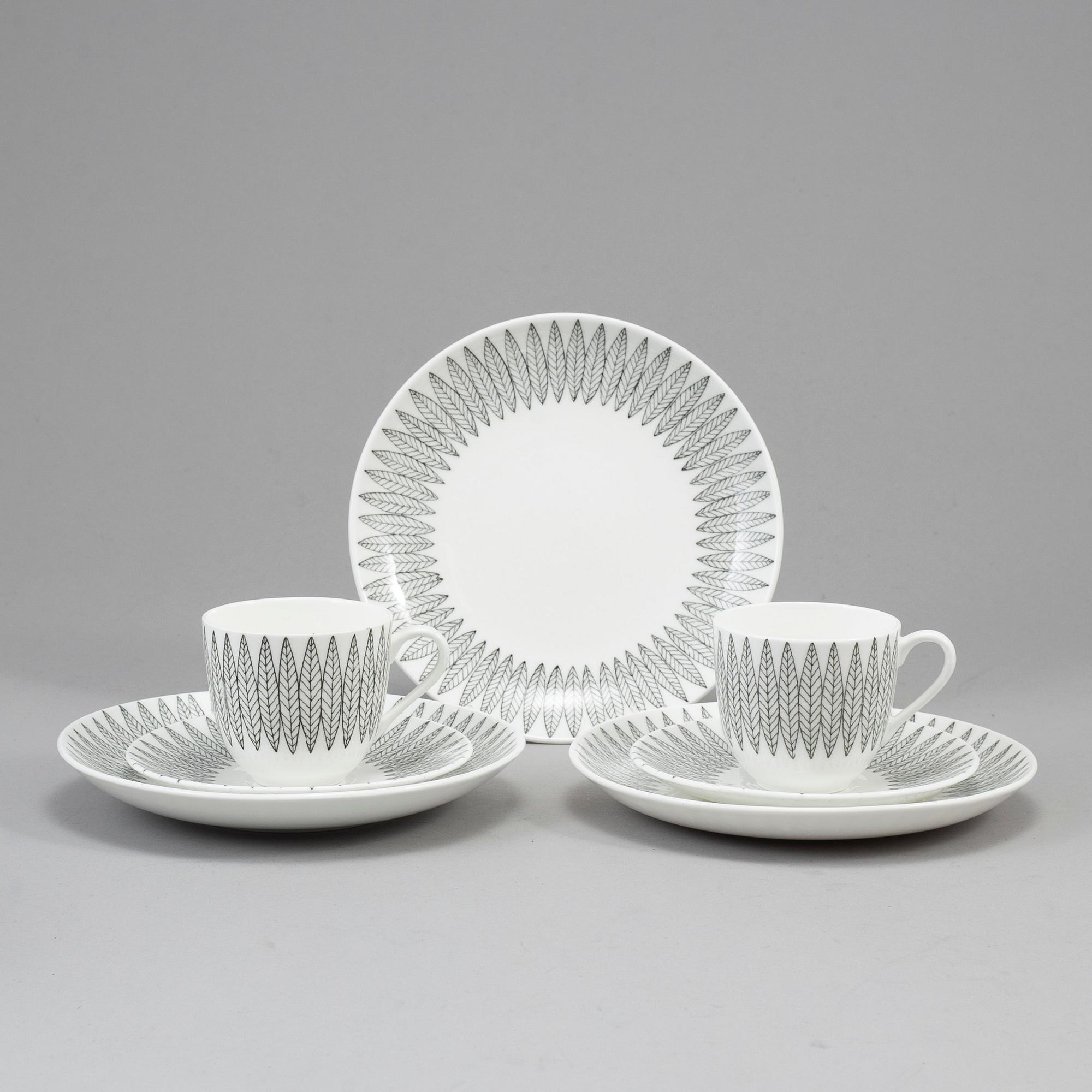 A 21 pcs 'Salix' coffee service by Stig Lindberg for Gustavsberg.