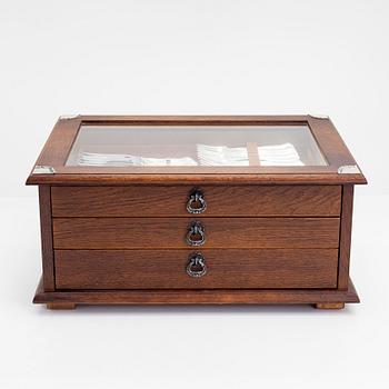 Bestickuppsättning, 90 dlr, silver, "Chippendale", Kultakeskus, Tavastehus 1991-92. I bestickschatull.