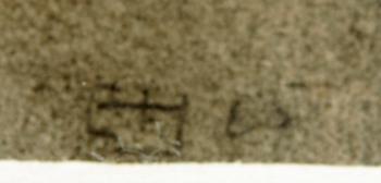 ELLI HEMBERG, blandteknik/collage, monogramsign.