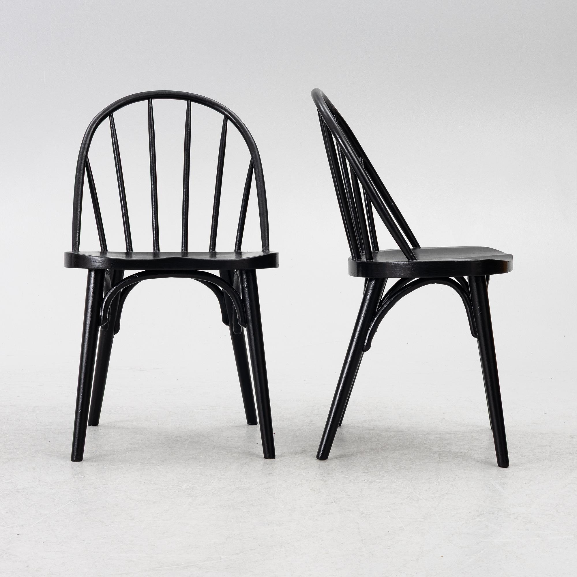 Uno Åhrén, a set of four chairs model "5262/1", Gemla, Diö, 1930s.