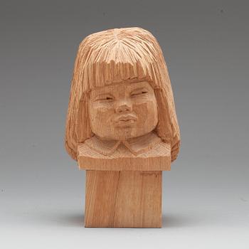 PER NILSSON ÖST, skulptur, snidat trä, signerad.