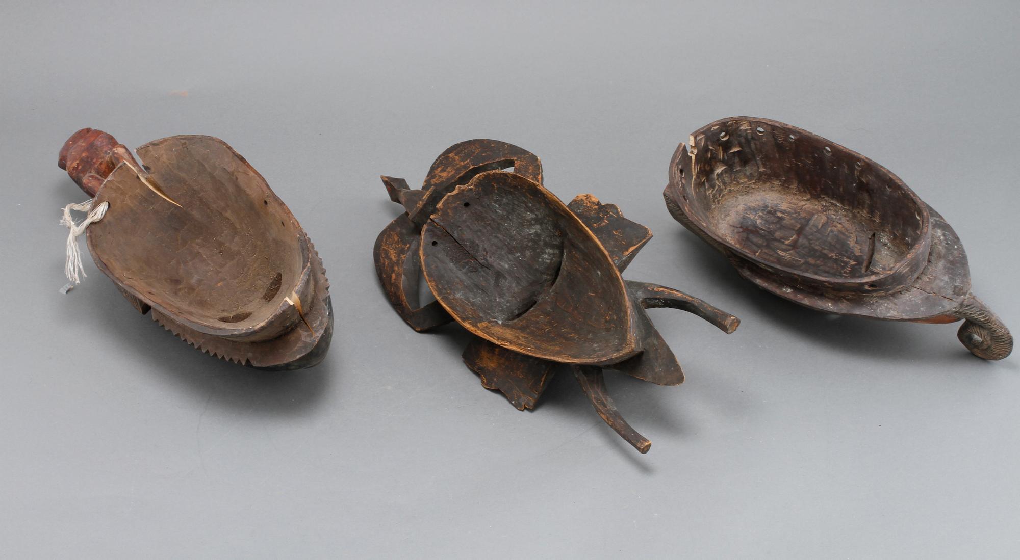 MASKER, 3 st, Afrika.