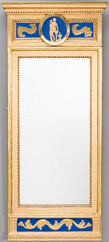 A MIRROR, Late Gustavian, late 18th century.