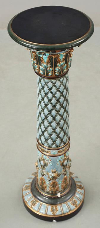 PIEDESTAL, majolika, Rörstrand, 1900-talets första hälft.