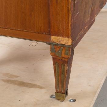 A late gustavian chest of drawers, around the year 1800.