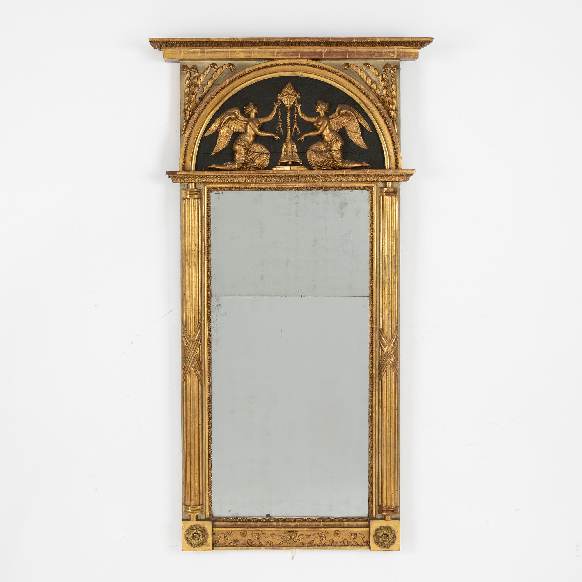 Mirror, late Gustavian, circa 1800.