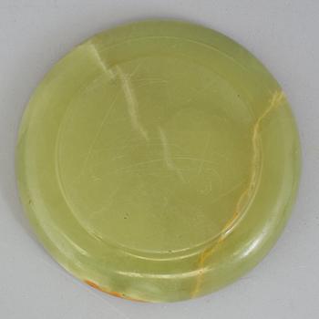 A silver and onyx ashtray by WA Bolin, unclear dating.