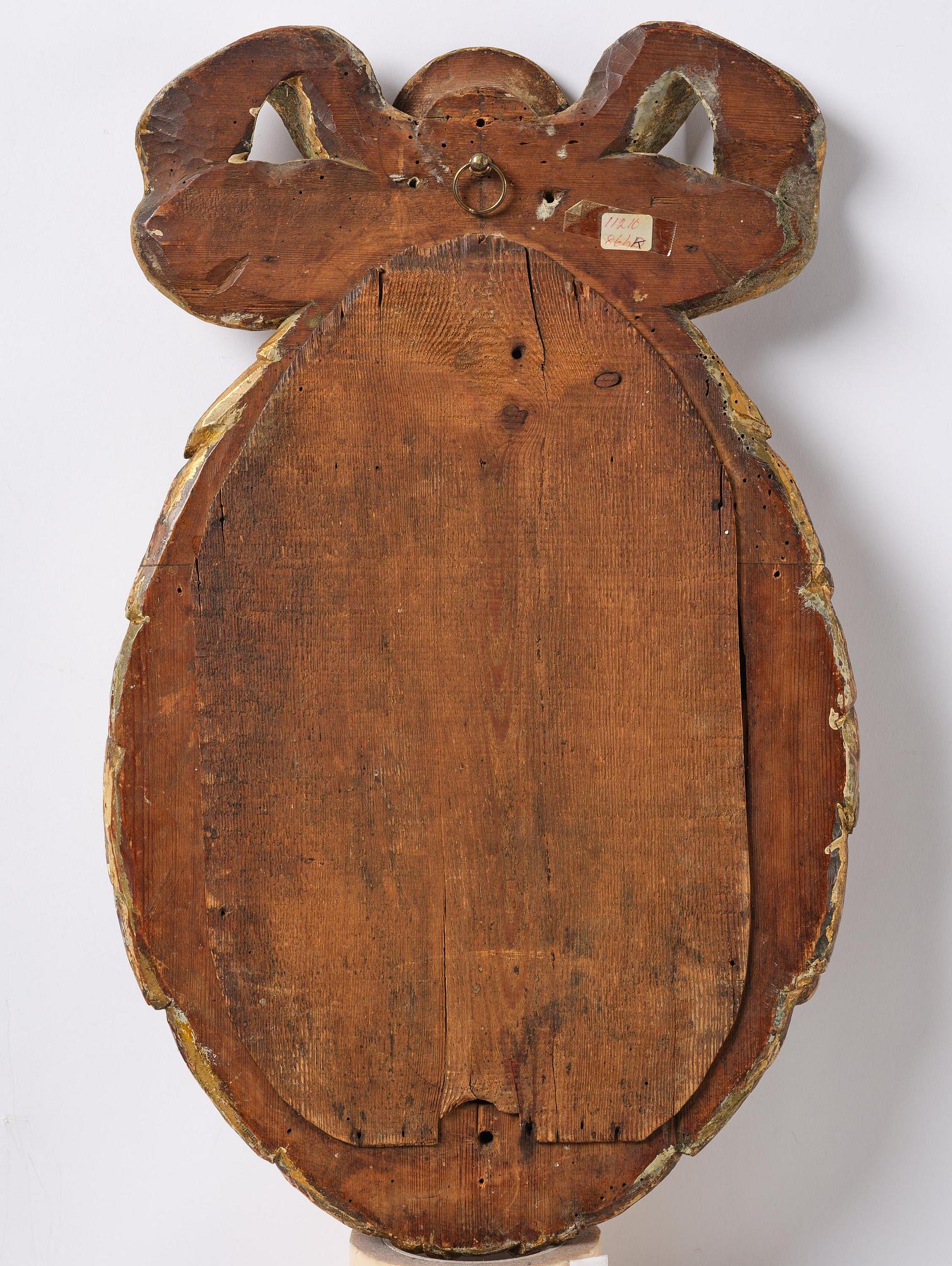 A Gustavian giltwood mirror, late 18th century.