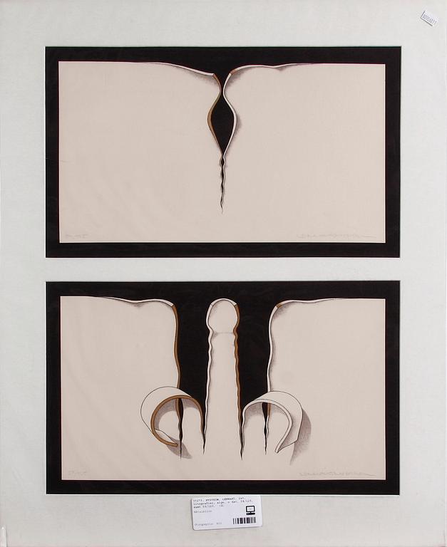 NYSTRÖM, LENNART, 2st, litografier, sign. o dat. 54/125, samt 59/125.