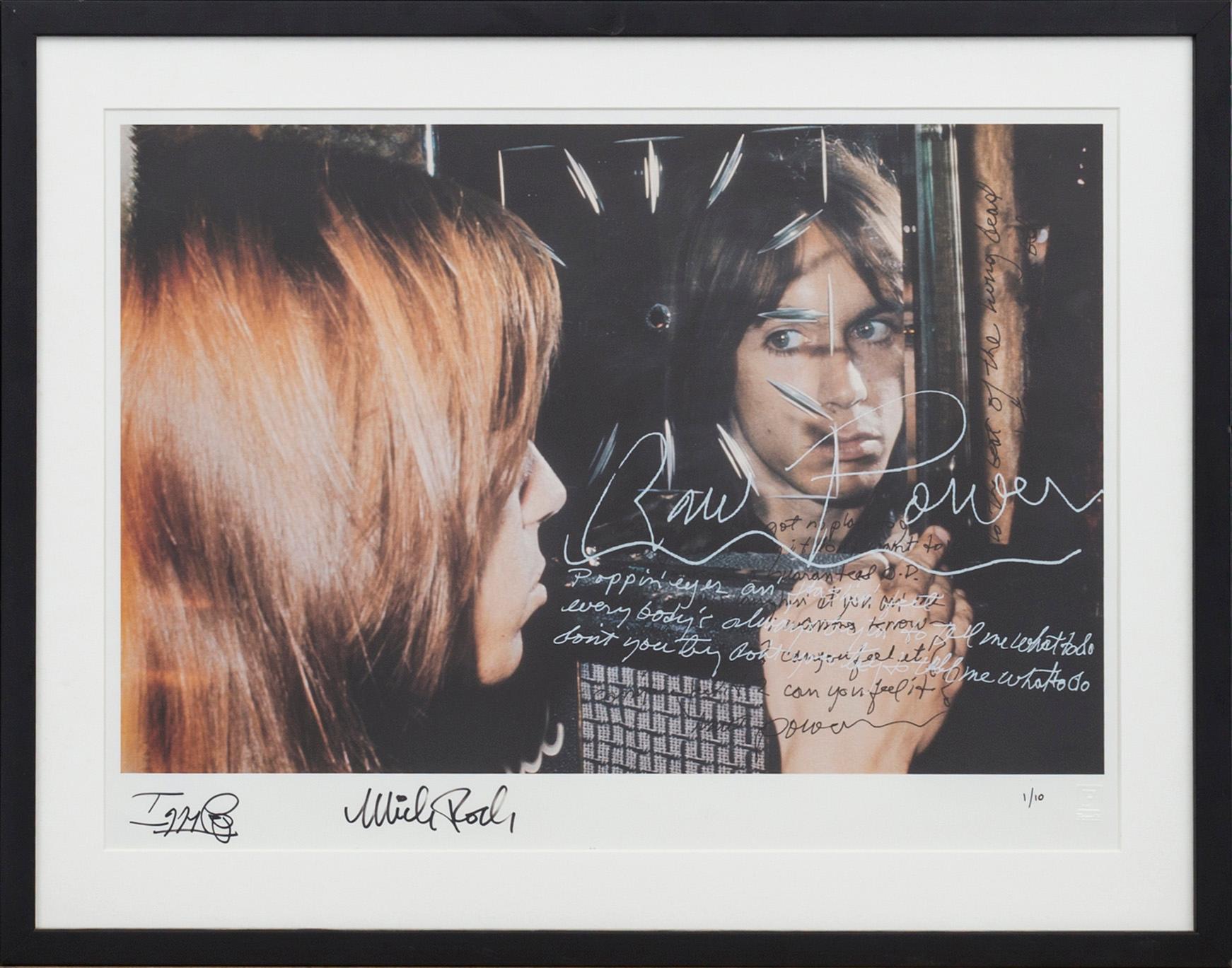 MICK ROCK, photography signed and numbered 1/10 and with Iggy Pops signature.