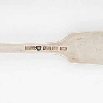 Bestick, 17 st, silver, bl a Osuusliike Kultaseppä, Åbo, Finland 1930.