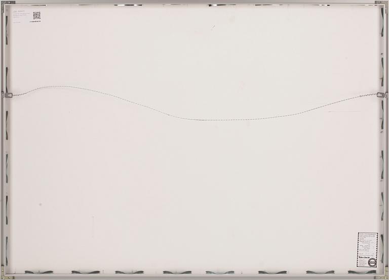 CHRISTO, Färgoffset med kollage av tyg, 2005, signerad.