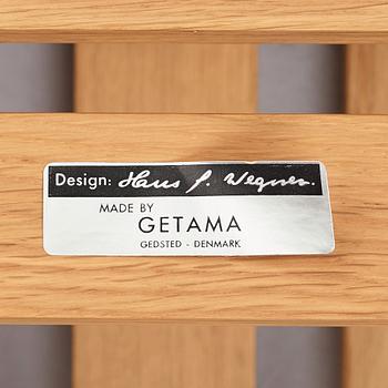 HANS J WEGNER, fällstol/bord, "GE520", Getama, Danmark, 1960-tal.
