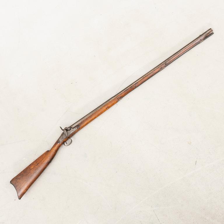 Percussion rifle, 19th century, likely Sweden.