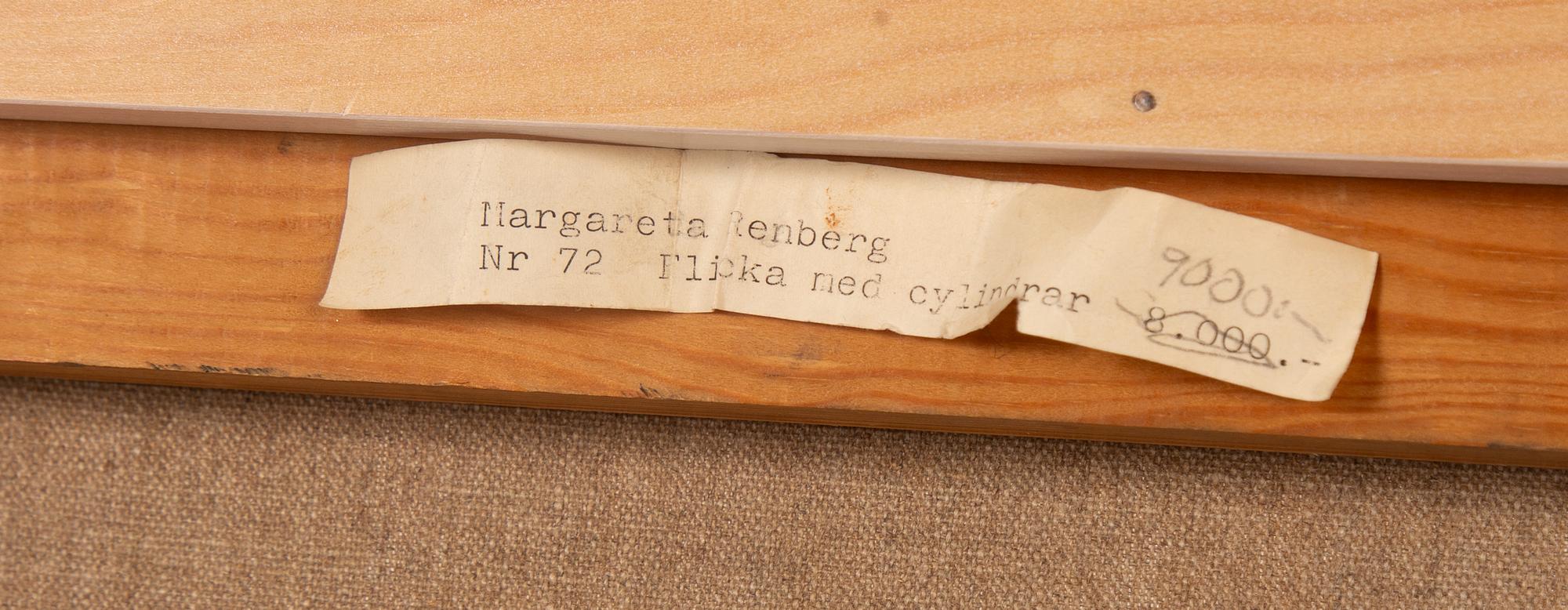 Margareta Renberg, "Flicka med cylindrar".