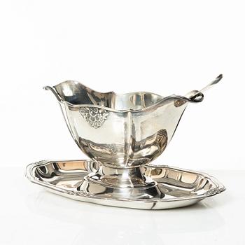 A Danish silver sauce boat, marks of Carl M. Cohr, Fredericia, Denmark 1937.