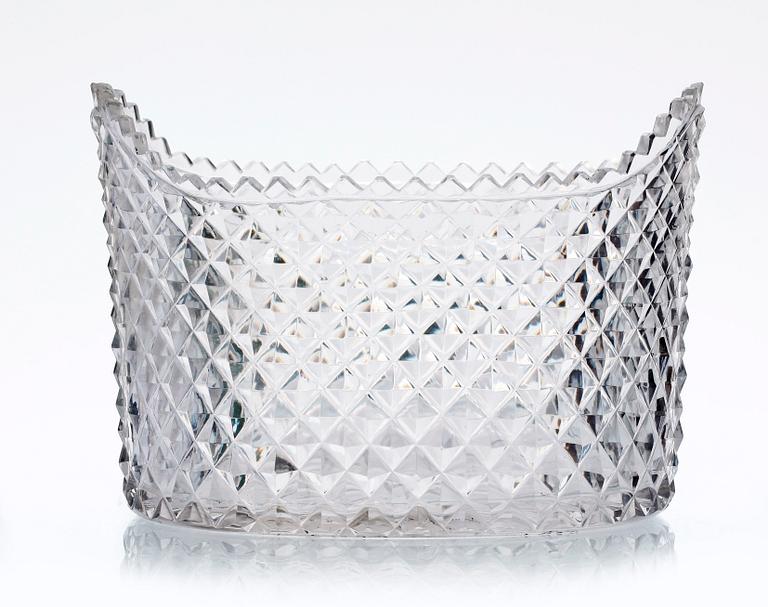 SKÅL, glas, troligen tidigt 1800-tal.