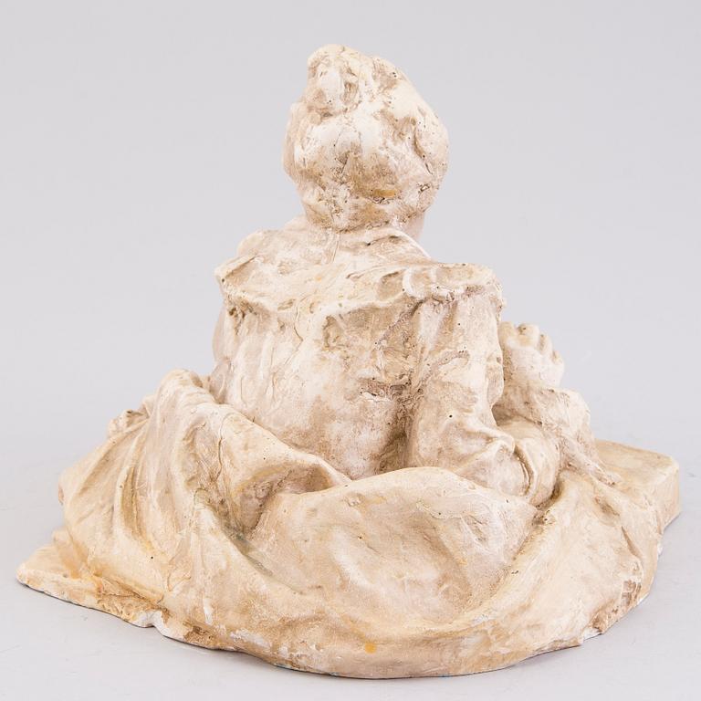 EMIL WIKSTRÖM, patinated plaster sculpture, signed.