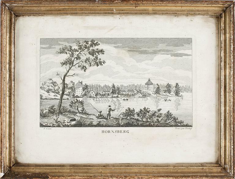 GUSTAF III, gravyr. Sign i plåten.