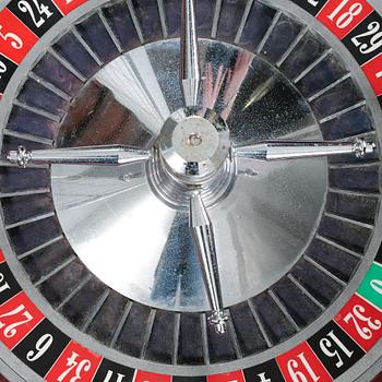 A roulette wheel, second half of the 20th century.