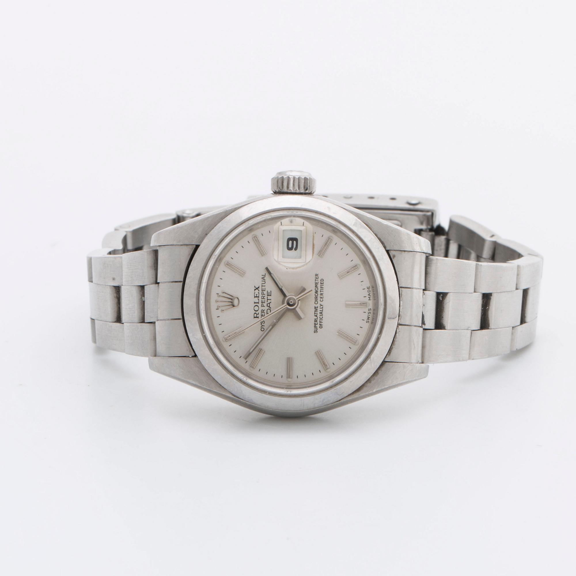 ROLEX Oyster Perpetual Date ladies wristwatch, c:a 26 mm.