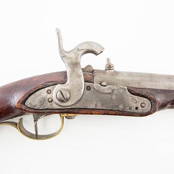 A Swedish perussion pistol, 1820-49 pattern.