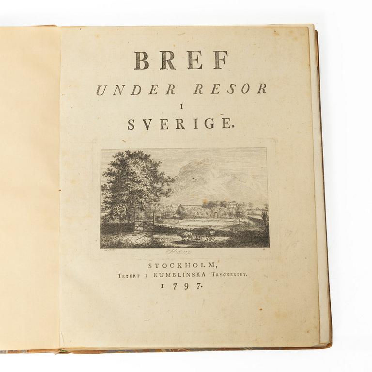 Komplett, klassiskt verk med graverade svenska vyer.