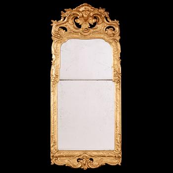 1224. A Swedish Rococo 18th century mirror.