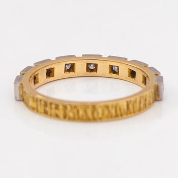 Björn Weckström, Sormus "Timanttikihla", 18K kultaa ja timantteja n. 0.36 ct yht. Lapponia 1975.