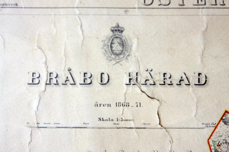 KARTOR, 2 st. Östergötland "Bråbo härad", bl a 1700-tal.