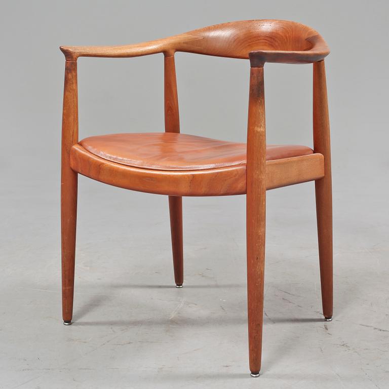 KARMSTOL, "The Chair", Hans J Wegner för Johannes Hansen, Danmark, 1950/60-tal, stämpelmärkt.