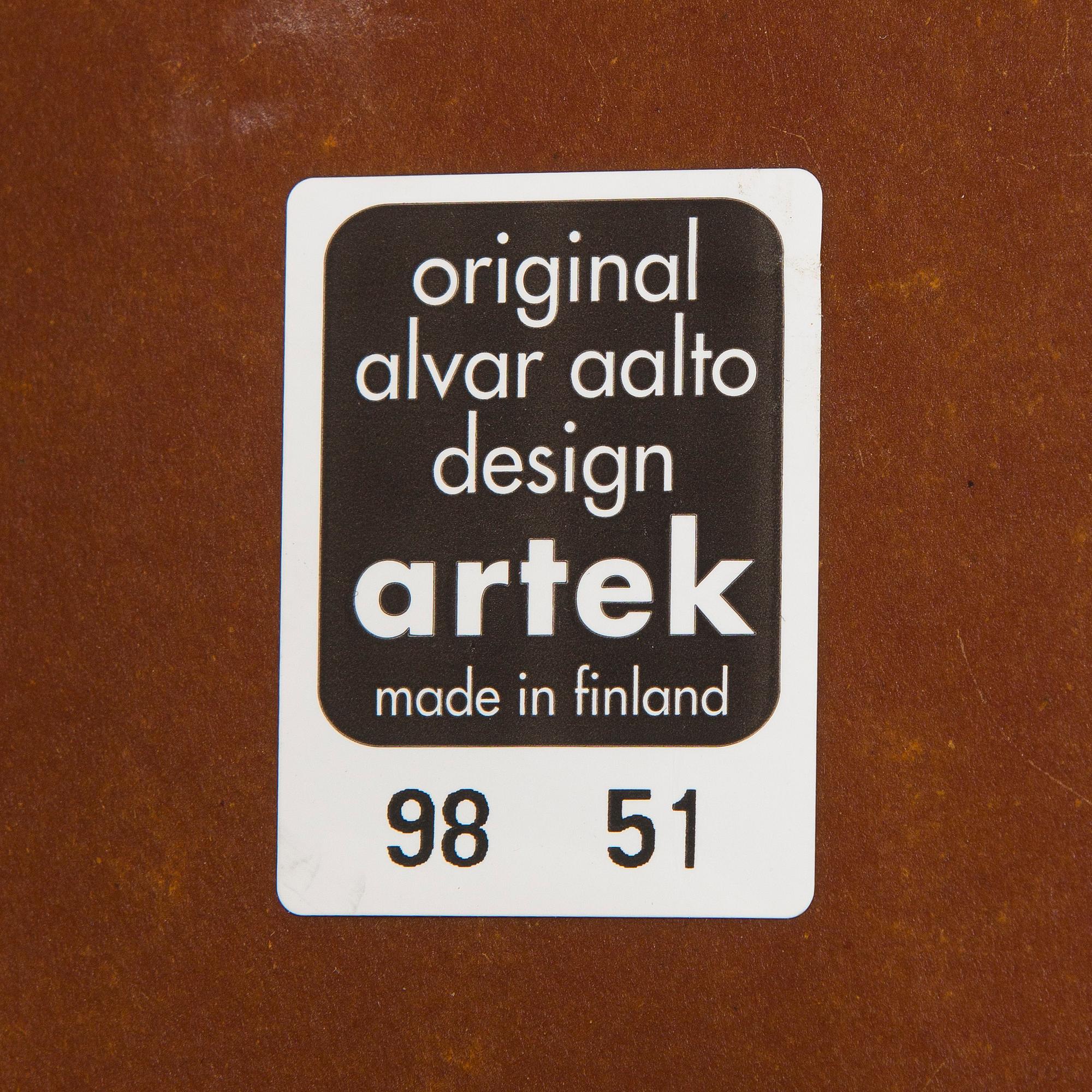 Ben af Schultén, a set of four late 20th century children's chairs, Artek, Finland.