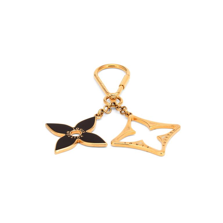 LOUIS VUITTON, a brass and lacquer key ring / bag charm, "Puzzle".