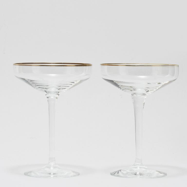 CHAMPAGNEGLAS, 12 st, 1900-talets andra hälft.