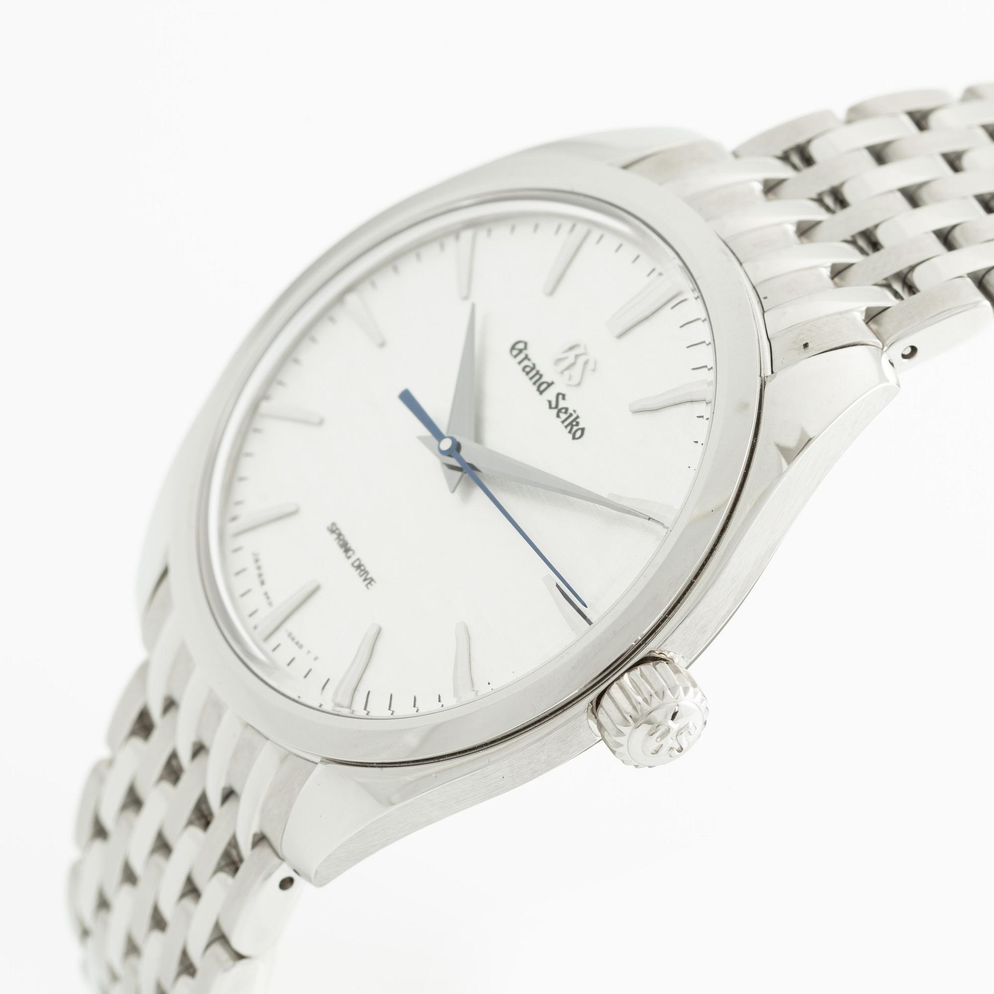 Grand Seiko, "White Omiwatari", wristwatch, 38.5 mm.